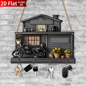 Treo Tường Bằng Gỗ Key Holder Với 4 Móc Chìa Khóa Khắc Gỗ Key Mail Chủ Dễ Dàng Cài Đặt <span class=keywords><strong>Hook</strong></span> Loại Tường Trang Trí Nội Thất Cho Các Công Cụ - Product Image 1