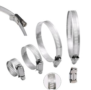 Kit de colliers de fixation pour échappement en acier inoxydable 304 de 5 pouces, type U, à côtés plats, réglables, de style allemand, avec boîte - Product Image 6