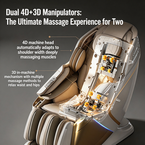 L50S 4D <b>Chair</b> Dual Core Thai Stretch 2025 Shiatsu <b>Zero</b> <b>Gravity</b> Double Mechanism for - Product Image 2
