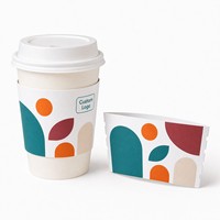 Funda de cartón blanca lisa para vasos, ideal para exhibir logotipos, para bebidas calientes y frías, suministro para mostradores de cafeterías