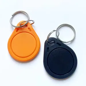 Plaine Orange Noir RFID 3 #125khz Proximité 13.56mhz nfc Porte-clés Tag Porte-clés pour le contrôle d'accès