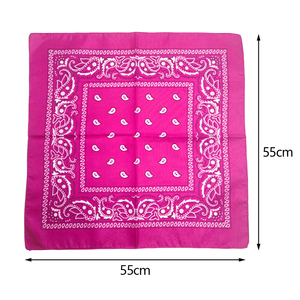 Bandanas carrées classiques en coton polyester recyclé à 100 % avec logo imprimé personnalisé par sublimation en gros - Product Image 2