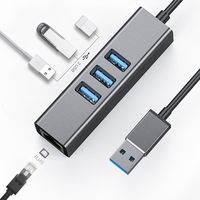 Hub Expansor USB 3.0 SYONG a RJ45 LAN con Adaptador LAN Gigabit Ethernet para MacBook/Windows 10/8.1/Surface Pro/Chromebook