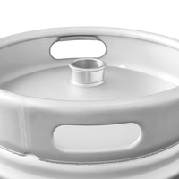 Barril de Cerveza de 30 Litros, Estándar DIN, de Acero Inoxidable, con Dispensador G S D, Acoplador, Apilable, Diseño Personalizado, Serigrafía