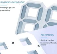 Horloge numérique murale LED 3D avec affichage des heures et réglage automatique de la luminosité pour la décoration moderne de la maison