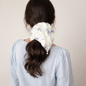 Offre Spéciale blanc <span class=keywords><strong>fleur</strong></span> moyen chouchous à la mode gracieux personnalisé en gros en Stock cheveux cravates accessoires pour femmes usage quotidien - Product Image 3