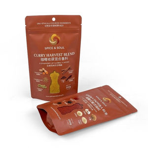 Sachet Mylar refermable personnalisé avec logo, réutilisable, <span class=keywords><strong>pour</strong></span> poudre de chili, poudre de curcuma, <span class=keywords><strong>épice</strong></span>s, assaisonnements, emballage alimentaire, pochette plastique verticale - Product Image 1
