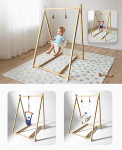 Dễ Thương Sóc Chơi Trung Tâm Ngoài Trời Bé Trong Nhà Gỗ <span class=keywords><strong>Toddler</strong></span> Có Thể Gập Lại <span class=keywords><strong>Swing</strong></span> <span class=keywords><strong>Set</strong></span> Với Đứng Cao Cấp Montessori Cho Trẻ Em 'Playhouse - Product Image 4