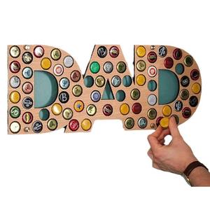 Regalo para el Día del Padre, Coleccionador de Tapas de Botellas de Cerveza de Madera Personalizado, Regalo Creativo, Personalizado en una Pieza, Suministros de Oficina Clásicos - Product Image 5