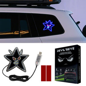 Panneau lumineux décoratif à motif étoile à cinq branches, écran souple, vitrine, panneau LED programmable numérique 12V 5W pour camion et voiture - Product Image 6