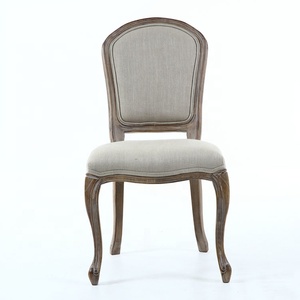 Anji Bois de Hêtre KSF25026 Beige Polyester Restaurant Chaises Tapissées de Salle À Manger En Bois - Product Image 1
