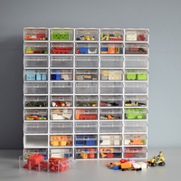 Zhengdong — boîte de rangement plastique colorée, empilable, pour Lego et jouets