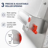 Presse à pâte et machine à fondant électrique commerciale pliable DL-12F : épaisseur et vitesse réglables