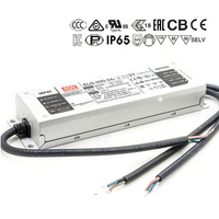 MEAN WELL Driver LED 200W 24V 8.4A ELG-200-24-3Y, 3 fils, 100-305VAC/142-431VDC, 92% Eff., IP67, Adj. CV + CC, OVP, OTP, SCP, OCP