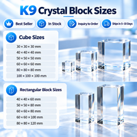 Bloc de cristal transparent HBL K9 en vrac, cube de cristal vierge pour la création de cadeaux d'entreprise personnalisés