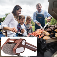 Outil de barbecue rechargeable en acier inoxydable, nettoyeur de grille électrique sans poils, brosse rotative pour le nettoyage de la grille