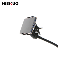 Support de diffusion en direct en métal populaire SJ09 - Portable et réglable - Avec microphone et pince pour téléphone - Pour utilisation sur bureau ou diffusion en direct