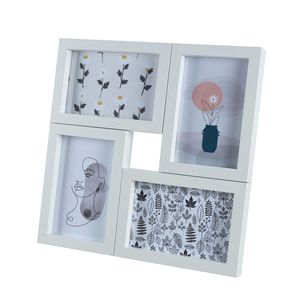 Cadre <span class=keywords><strong>photo</strong></span> multi-ouvertures en bois, 6 pouces, 4 emplacements, pour collage de photos, <span class=keywords><strong>noir</strong></span>, <span class=keywords><strong>blanc</strong></span>, bois naturel, décoration de table, galerie - Product Image 5
