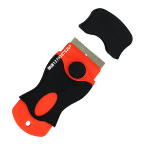 Removedor de adhesivos, mini raspador con hoja de plástico de 39 mm, doble cabezal, para limpiar la pantalla del teléfono, la ventana del coche y las tintas. - Product Image 1