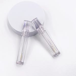 Round Lipgloss Bottles Packaging Liquid Lipstick <b>Container</b> Lip Gloss Tubes with Brush Custom Empty Clear Cosmetics - Product Image 3