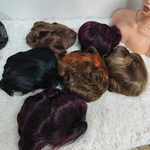26$ Promotion Wholesale 13x4 Lace Frontal Fuller Pixie <b>Short</b> Cut <b>Wigs</b> 200gram Colored Pixie Straight <b>Wigs</b> 100% Human Hair <b>Wigs</b> - Product Image 4