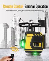 Niveau laser vert puissant 650 nm pour extérieur, qualité industrielle, 12/16 lignes, portée 30 m, auto-nivelant électronique, pour usage DIY, batterie au lithium