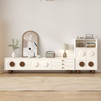 Ensemble meuble TV et table basse en bois moderne avec rangement, meuble TV en bois massif, meuble de salon avec tiroirs