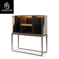 Armoire de stockage de vin en contreplaqué et en bois massif de conception de luxe moderne d'approvisionnement d'usine
