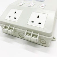 Boîtier de distribution électrique compact et unité d'éclairage SPDU avec protection RCBO IP54, double prise 16A, montage mural