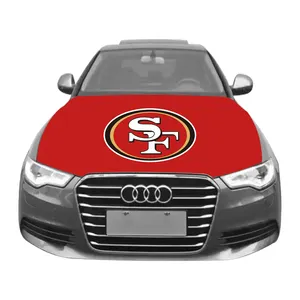 Sports Games Waterproof Custom Cowboys 49ers Raiders Chiefs Eagles Chargers Car Hood Cover Flags