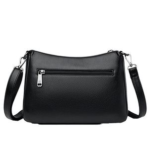 Sac à main de luxe personnalisable, style preppy, durable, portable, en cuir véritable, avec bandoulière amovible, design imperméable - Product Image 1