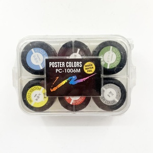 6 Colors Available Plastic Box Package Non-toxic Poster Colour for School Children <b>Drawing</b> - Product Image 1