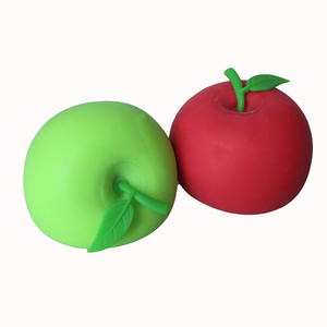 Wholesale Hines HI-1009 High Quality Plastic Fruit Toy Apple Shape Stress Relieve Squeeze Ball Squishy Toy for Kids - Product Image 1
