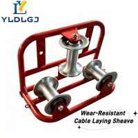 Rouleau de guidage de câble triple YILI en aluminium, système de tirage de câbles robuste à trois roues pour tuyaux et câbles