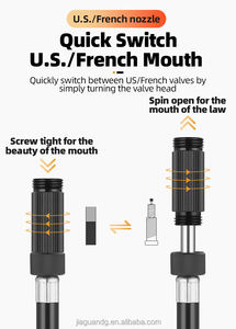Mini bomba de <span class=keywords><strong>bicicleta</strong></span> portátil de alta presión Bomba de aire compacta de <span class=keywords><strong>aluminio</strong></span> para bicicletas - Product Image 4