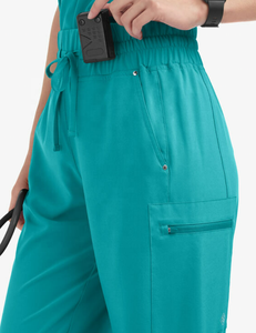 Biểu Tượng Tùy Chỉnh Ngắn Tay Áo Thời Trang Jogger Y Tế Chà Bộ Dệt Vải Bệnh Viện Bác Sĩ Phong Cách Đồng Phục Cho Vẻ Đẹp Salon Sử Dụng - Product Image 5