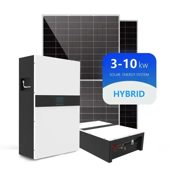 Sistema Solar Híbrido 10kW Residencial Off Grid Solar Energy System Home Fonte de alimentação ininterrupta 10kW gerador solar