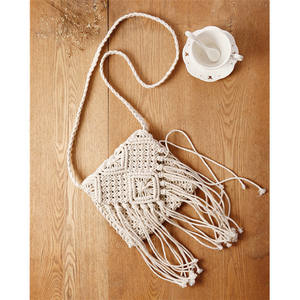 W1571 progettato Su Misura commercio all'ingrosso nappe Macrame Tote Mercato Sacchetto Macrame - Product Image 5