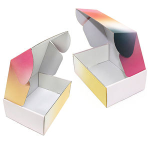 Emballage d'expédition en carton ondulé kraft rigide pliable carré, matériaux recyclés haut de gamme modernes, épaisseur 2 mm - Product Image 1