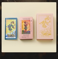Offre Spéciale : Jeu Complet de Cartes Oracle Rose et Tarot Anglais/Russe avec Manuel, Étanche, Estampage Doré, Jeu de Société