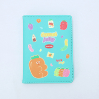 Portefeuille de passeport multifonction en cuir PU pour femme, motif carotte gommeuse de dessin animé, élégant et mince, avec emplacements pour cartes