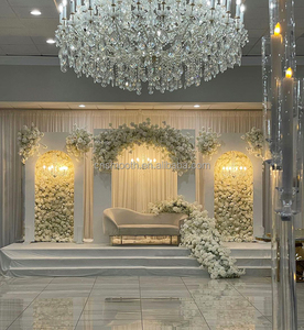 Arche en <span class=keywords><strong>fer</strong></span> <span class=keywords><strong>forgé</strong></span> blanche pour décoration de mariage, accessoires créatifs, <span class=keywords><strong>support</strong></span> de fleurs pour l'arrangement d'événements, vente en gros - Product Image 2