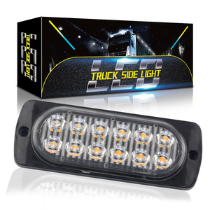 Luces de Tráfico LED Rojas y Transparentes, 6 LED, 12V 24V, Luces Traseras de Remolque, Luces de Freno y Direccionales Amarillas, Hechas de Aluminio y Material PC - Product Image 1