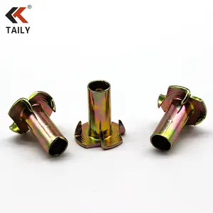 Taily China Factory Price M5 M6 M8 M10 blind insert Carbon Steel Galvanized 4 Prongs T Nut