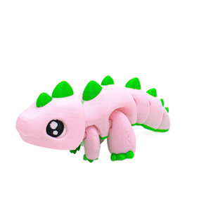 Dinosaurio Rosa Impreso en 3D, un Juguete Creativo y Antiestrés con Articulaciones Móviles - Product Image 1