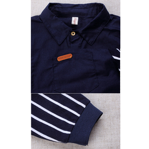 Chemises et Blouses Garçons – Haut Rayé Enfant 2021 Printemps Automne – Polo Blanc Décontracté pour Adolescent – Vêtements d'extérieur en Coton de Marque Scolaire - Product Image 5