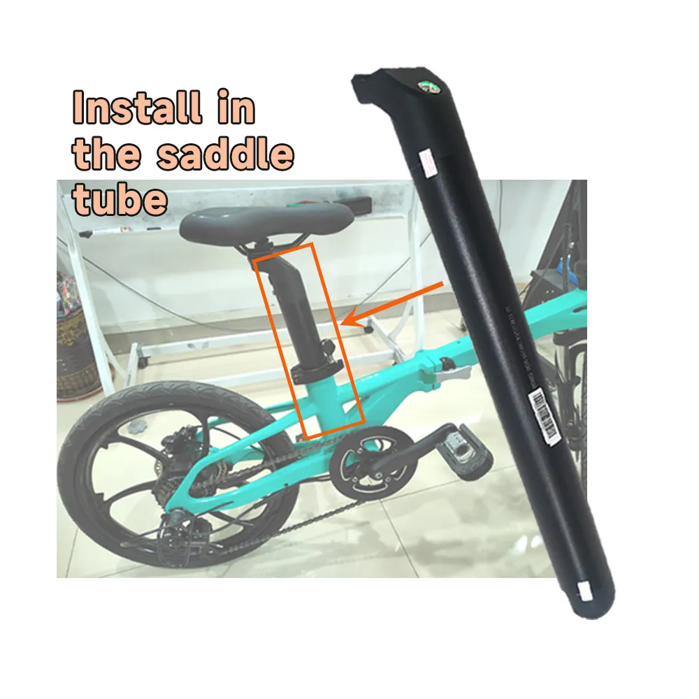 미 스마트 전기 내부 스텝 폴드 e 바이크 미니 접이식 ebike 시트 튜브 포스트 모터 프레임 전원 배터리 (32mah 배터리 포함)