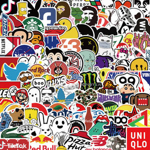 100 autocollants de la marque Tide Fashion <span class=keywords><strong>pour</strong></span> bagages, skateboard, <span class=keywords><strong>ordinateur</strong></span>, guitare, décorations murales et autocollants de graffiti - Product Image 2