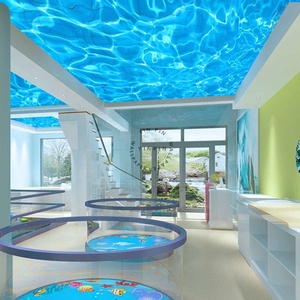 Papel Tapiz para <span class=keywords><strong>Techo</strong></span> <span class=keywords><strong>con</strong></span> Diseño de Olas de Agua de Mar, Estilo Océano, para <span class=keywords><strong>Piscina</strong></span> Infantil - Product Image 4