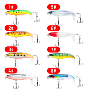 Leurre de pêche artificiel flottant en plastique, 8 couleurs, 10cm, 13g, 14cm, 35g, rotation à <span class=keywords><strong>360</strong></span> degrés - Product Image 3